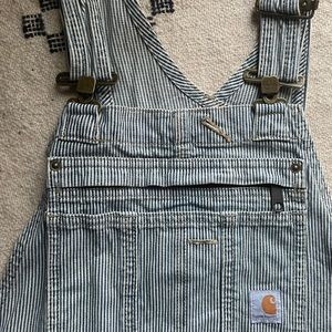 Carhartt Women’s Hickory Stripe Bib Overalls